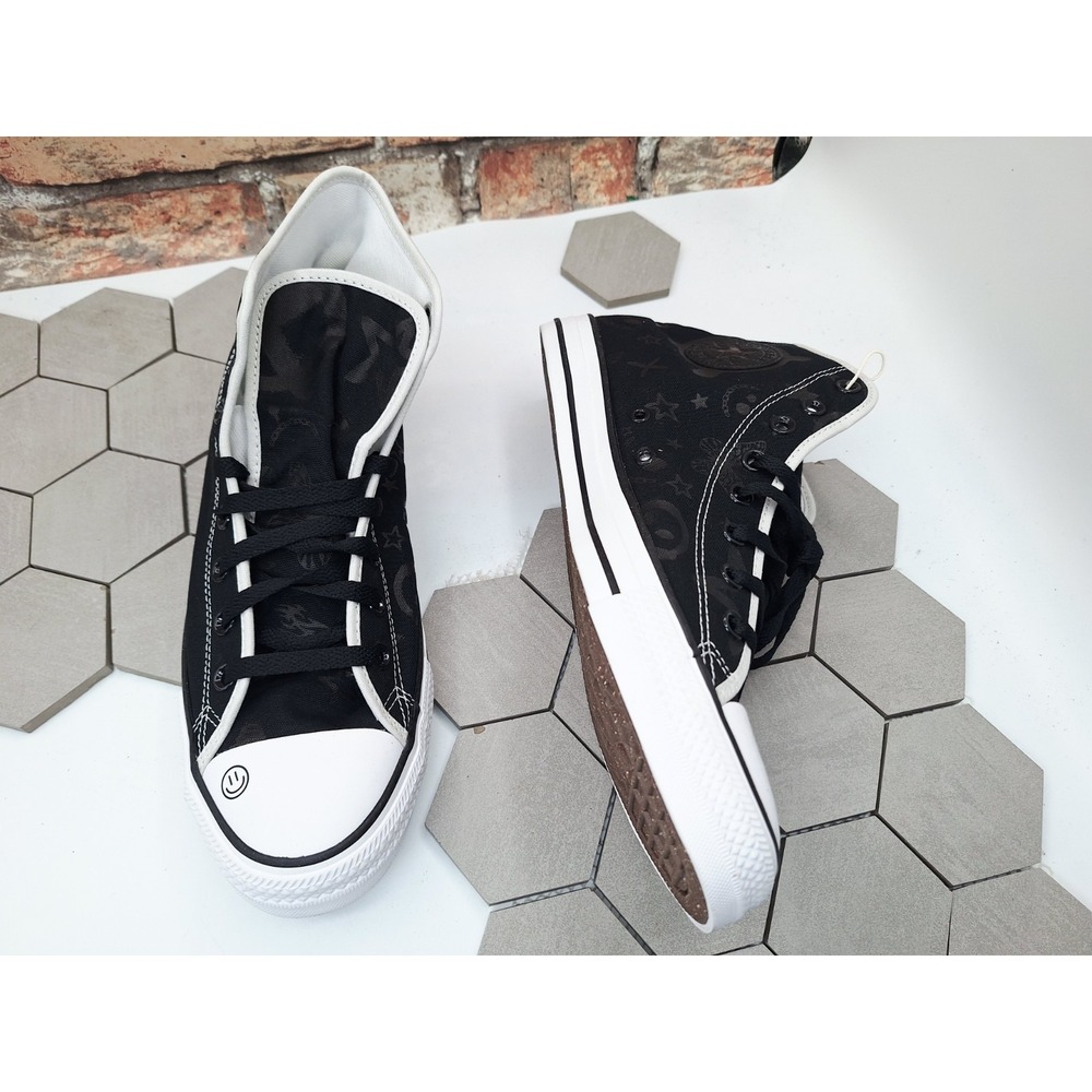 Converse Custom Ctas Hi Y2K Icon Print‎ Smiley Stars Butterfly Men Sz 10.5 - Picture 14 of 16